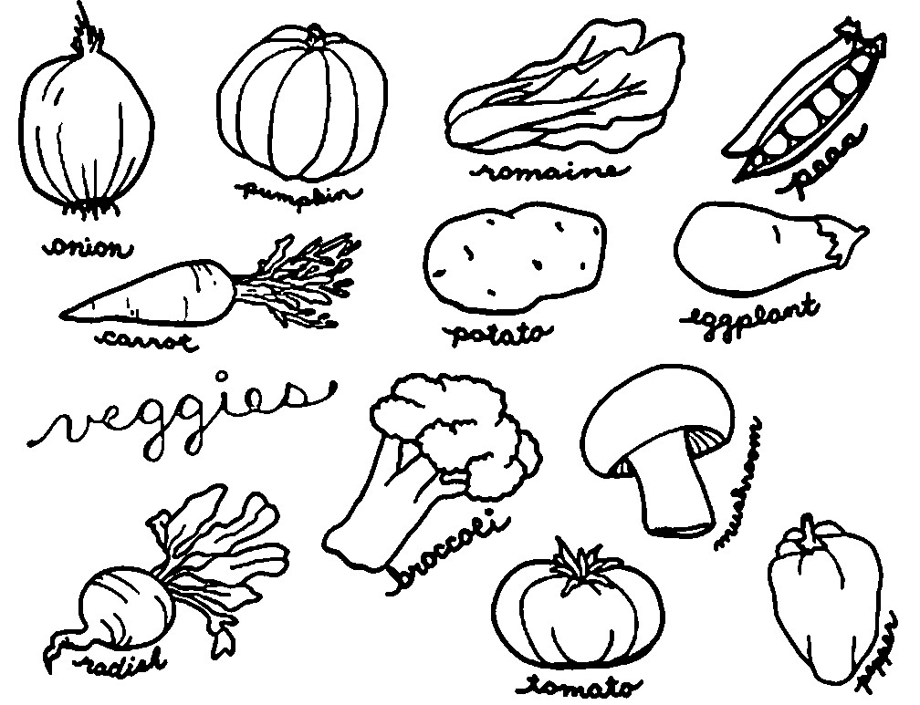 Vegetable Coloring Book Kids
 Ve ables Drawing For Kids at GetDrawings