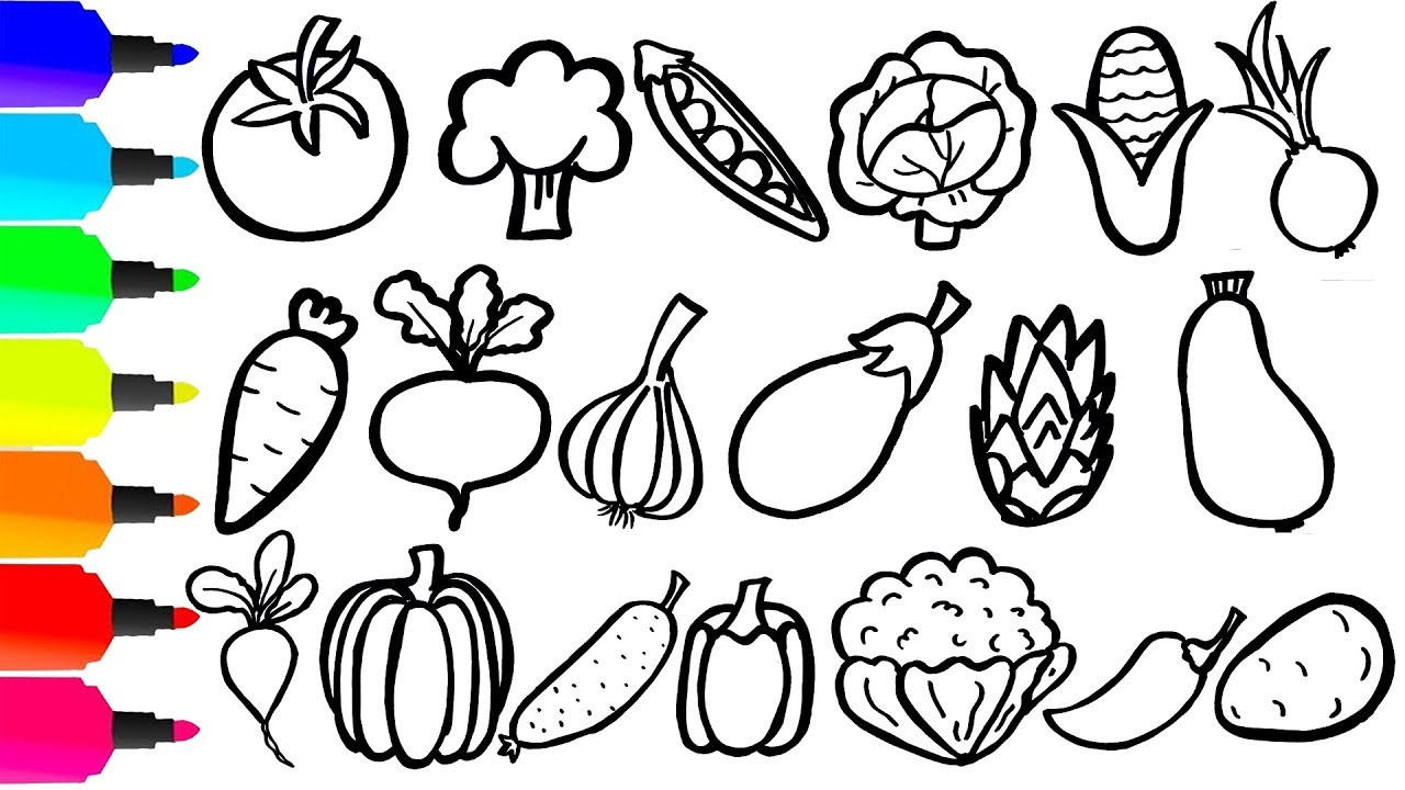 Vegetable Coloring Book Kids
 Coloring 20 ve ables