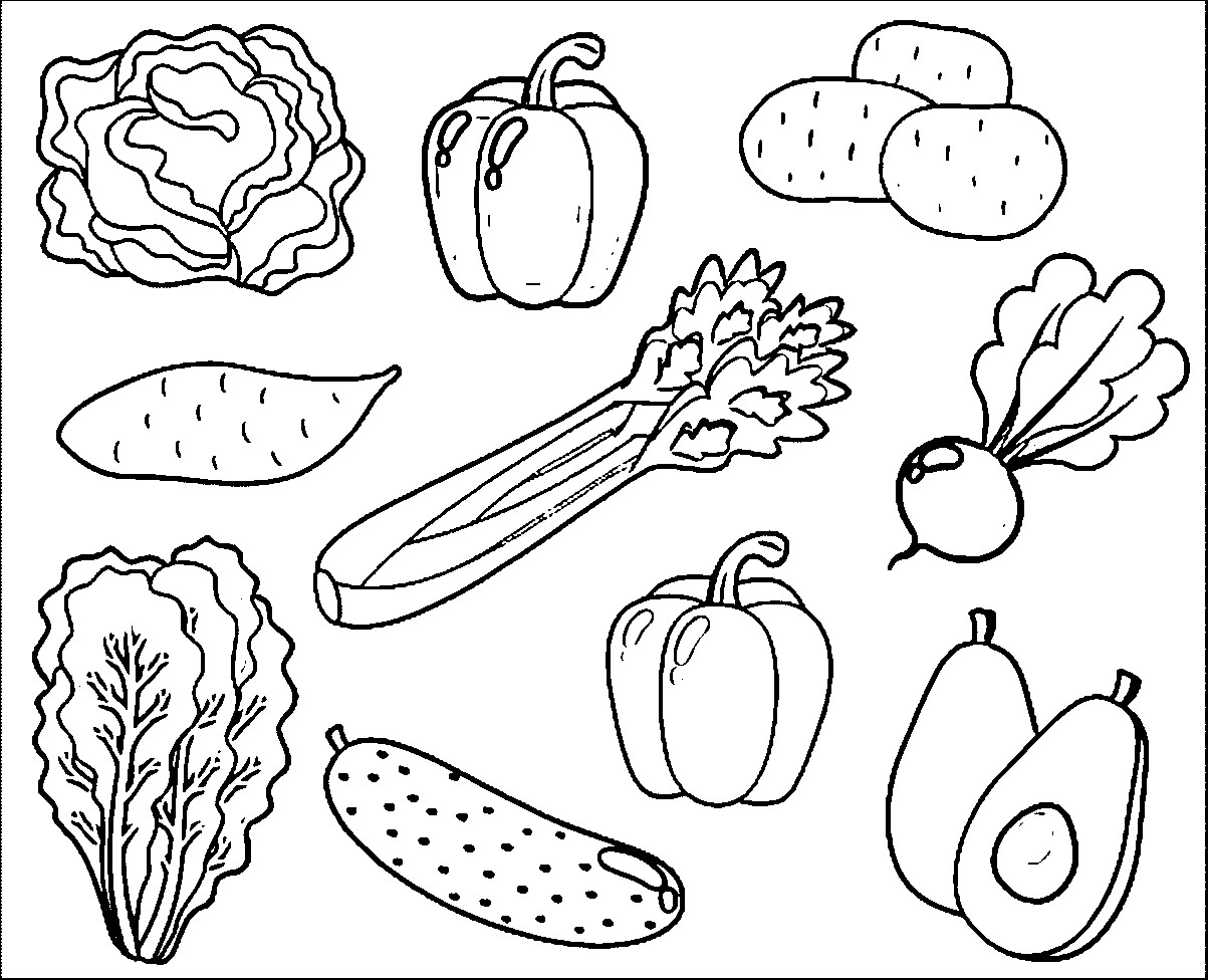 Vegetable Coloring Book Kids
 Free Coloring Pages of Ve able Gardens