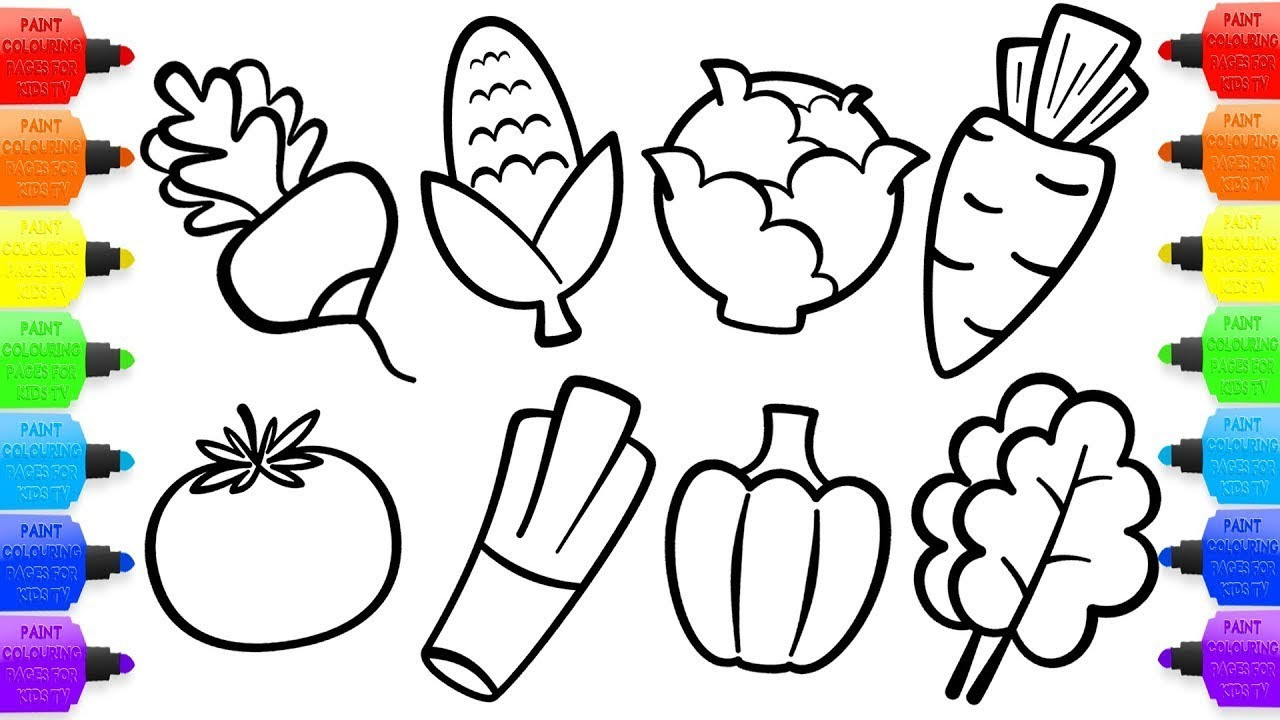 Vegetable Coloring Book Kids
 Ve ables Coloring Pages for Children Color kids