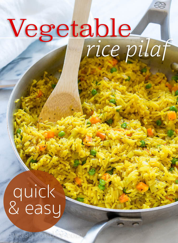 Vegetable Rice Pilaf Recipe
 Easy Ve able Rice Pilaf I Wash You Dry