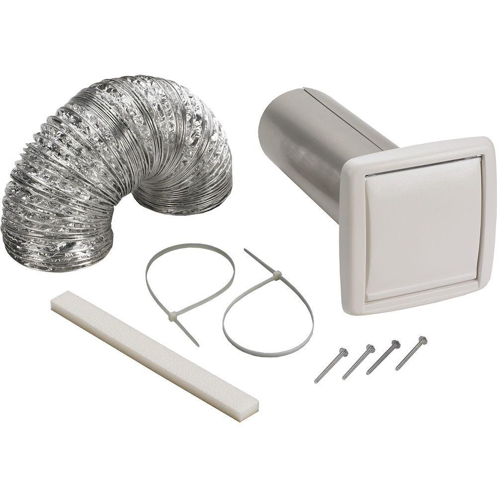 Venting Bathroom Fan Through Wall
 Broan Wall Vent Ducting Kit WVK2A The Home Depot