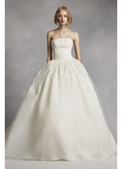 Vera Wang Wedding Dress Price
 White by Vera Wang Twill Gazar Lace Wedding Dress