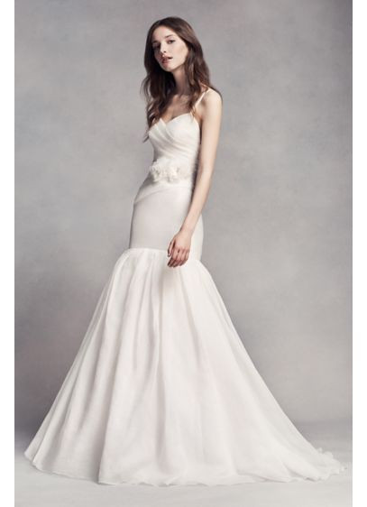 Vera Wang Wedding Dress Price
 White by Vera Wang Organza Mermaid Wedding Dress