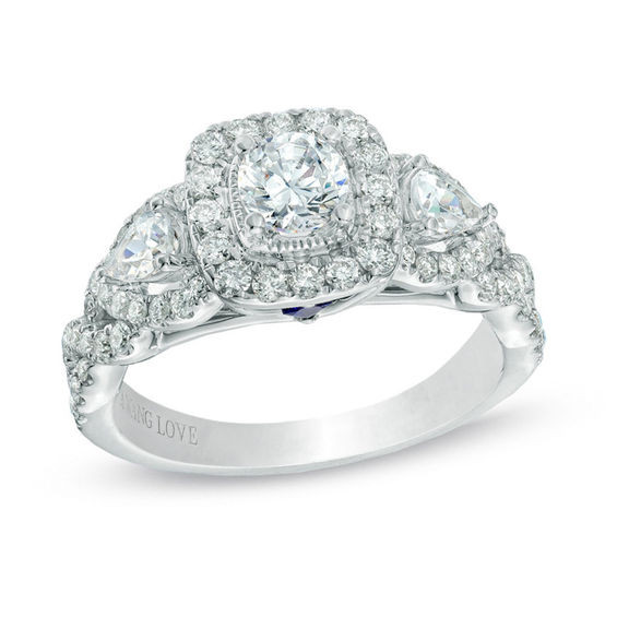 Vera Wang Wedding Ring
 Vera Wang Love Collection 1 3 8 CT T W Diamond Three