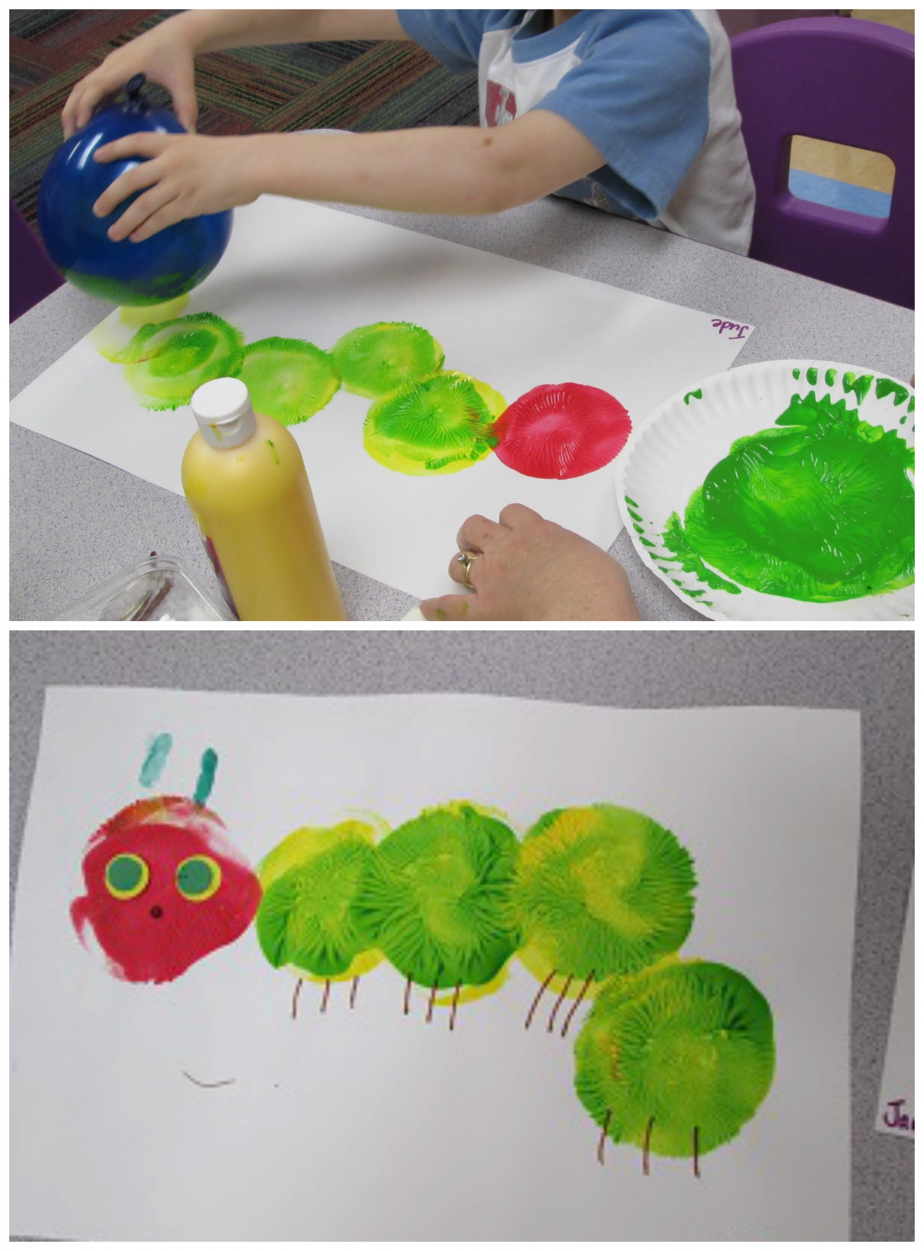 Very Hungry Caterpillar Craft Ideas Preschool
 Die Raupe Nimmersatt das Bild wurde mit der Luftballon
