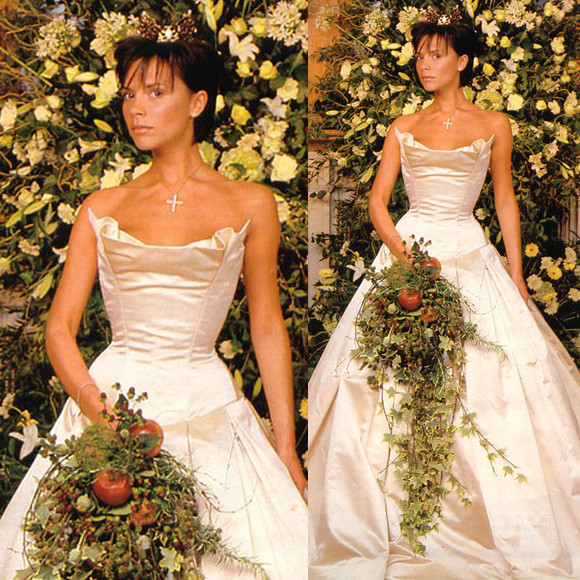 Victoria Beckham Wedding Dress
 Our Favourite Celebrity Bridal Looks 29Secrets
