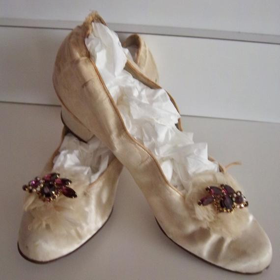 Victorian Wedding Shoes
 Items similar to Edwardian Victorian Antique White Silk