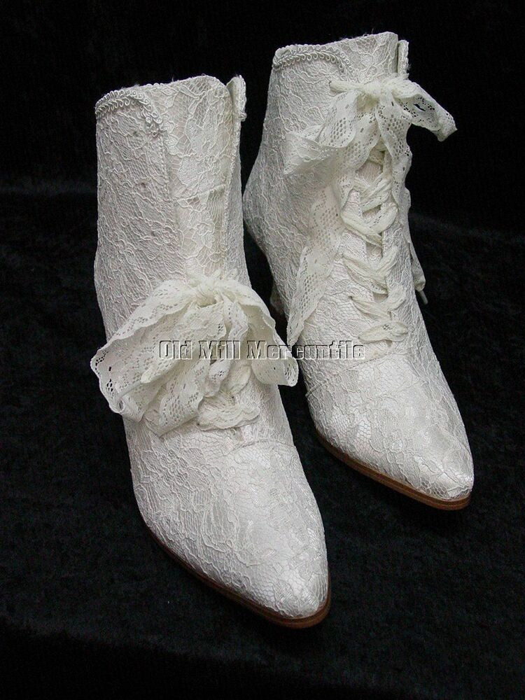 Victorian Wedding Shoes
 Victorian Wedding boots Edwardian Granny style lace boots