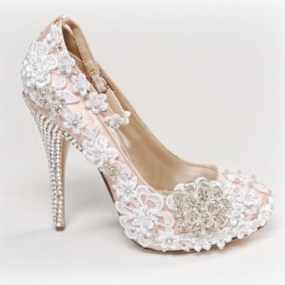 Victorian Wedding Shoes
 Victorian Wedding Lace Custom Designed Wedding Pumps