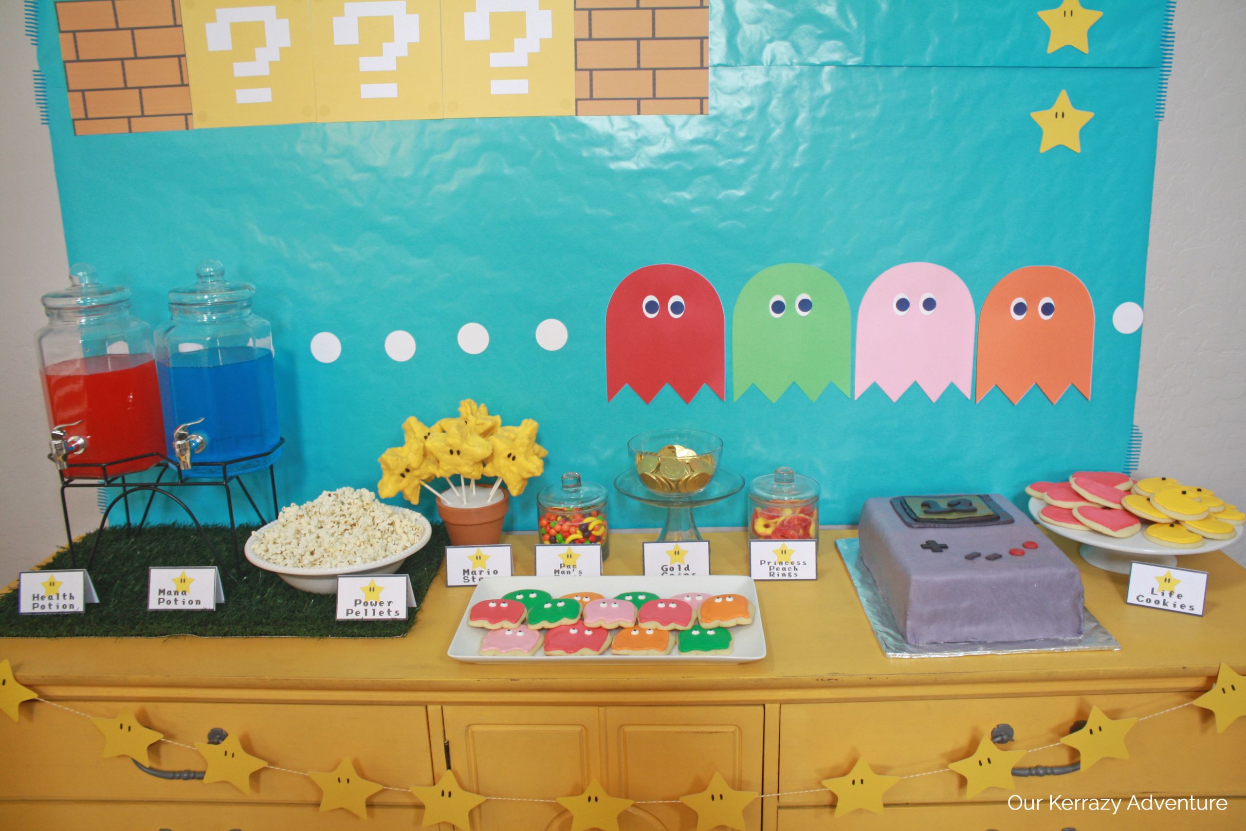 Video Game Birthday Party Ideas
 Retro Video Game Birthday Party Our Kerrazy Adventure