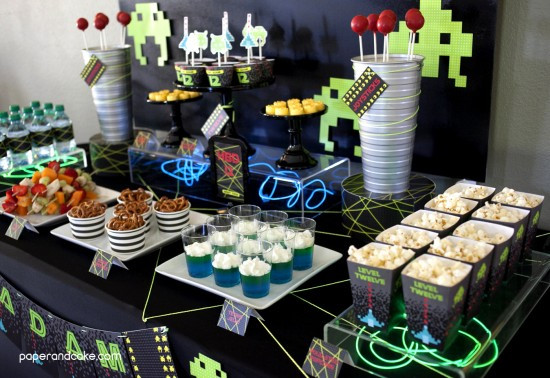 Video Game Birthday Party Ideas
 Video Game Birthday Party Paper and Cake Paper and Cake