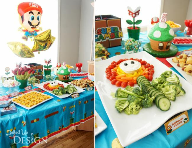 Video Game Birthday Party Ideas
 Game A Boy s Super Mario Party Spaceships and Laser