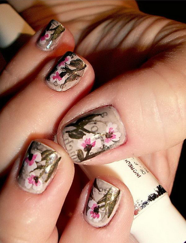 Vintage Nail Designs
 20 Cool Newspaper Nail Art Ideas 2017