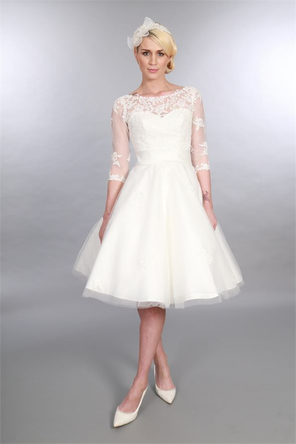 Vintage Tea Length Wedding Dress
 Polly Tea Length Wedding Dress from Timeless Chic