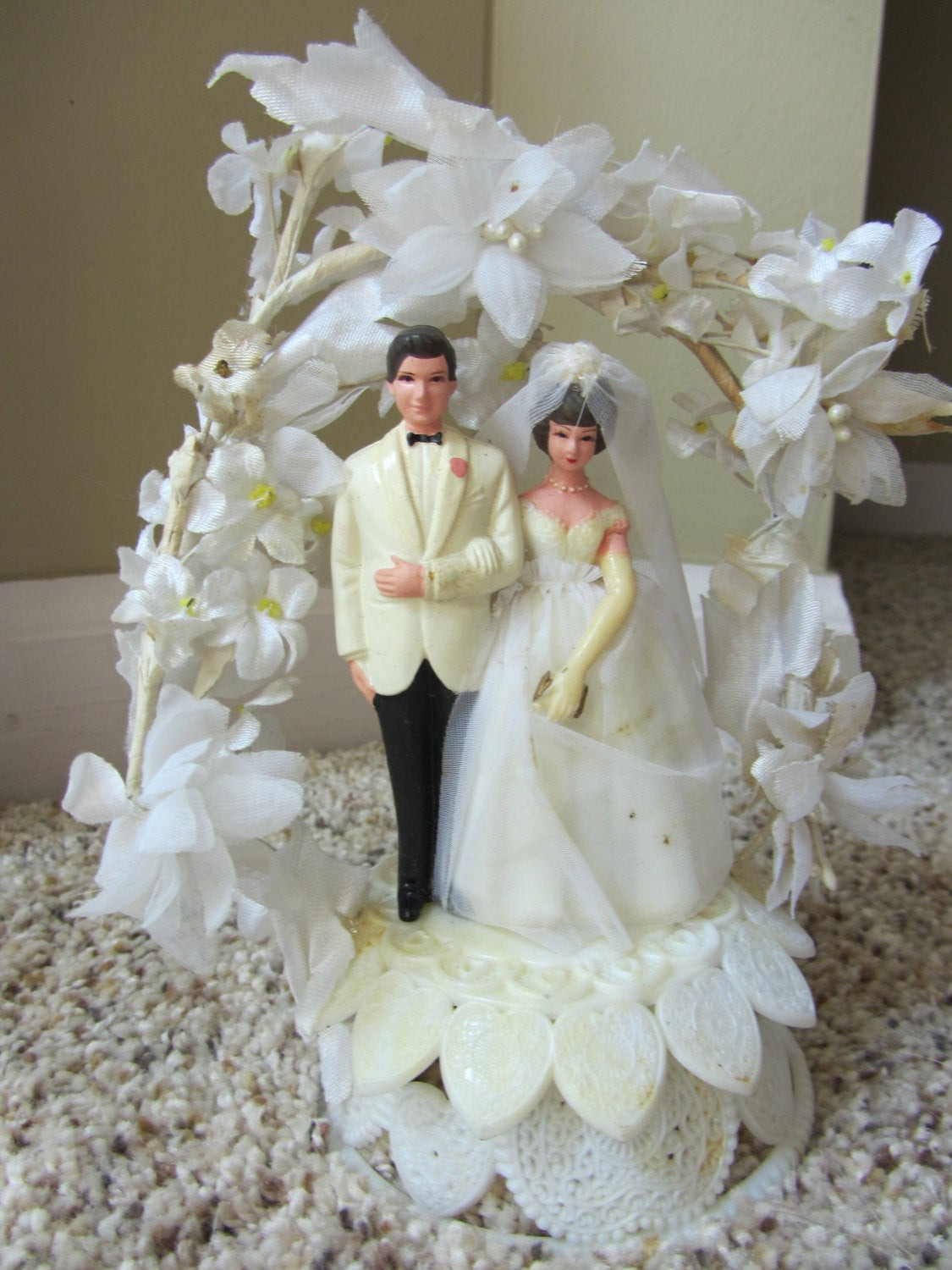 Vintage Wedding Cake Topper
 Vintage Cake Topper Caketopper Wedding Bride Groom 1960s