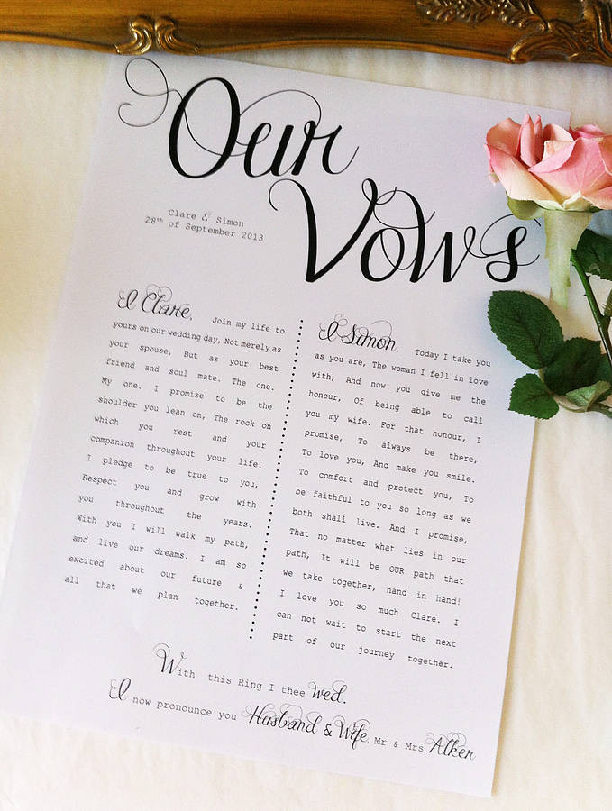 Vows Wedding
 To Have and To Hold Writing Your Wedding Vows