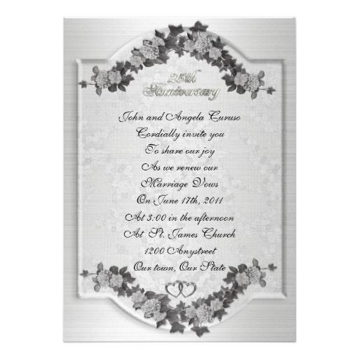 Vows Wedding Store
 25th Anniversary party vow renewal invitation
