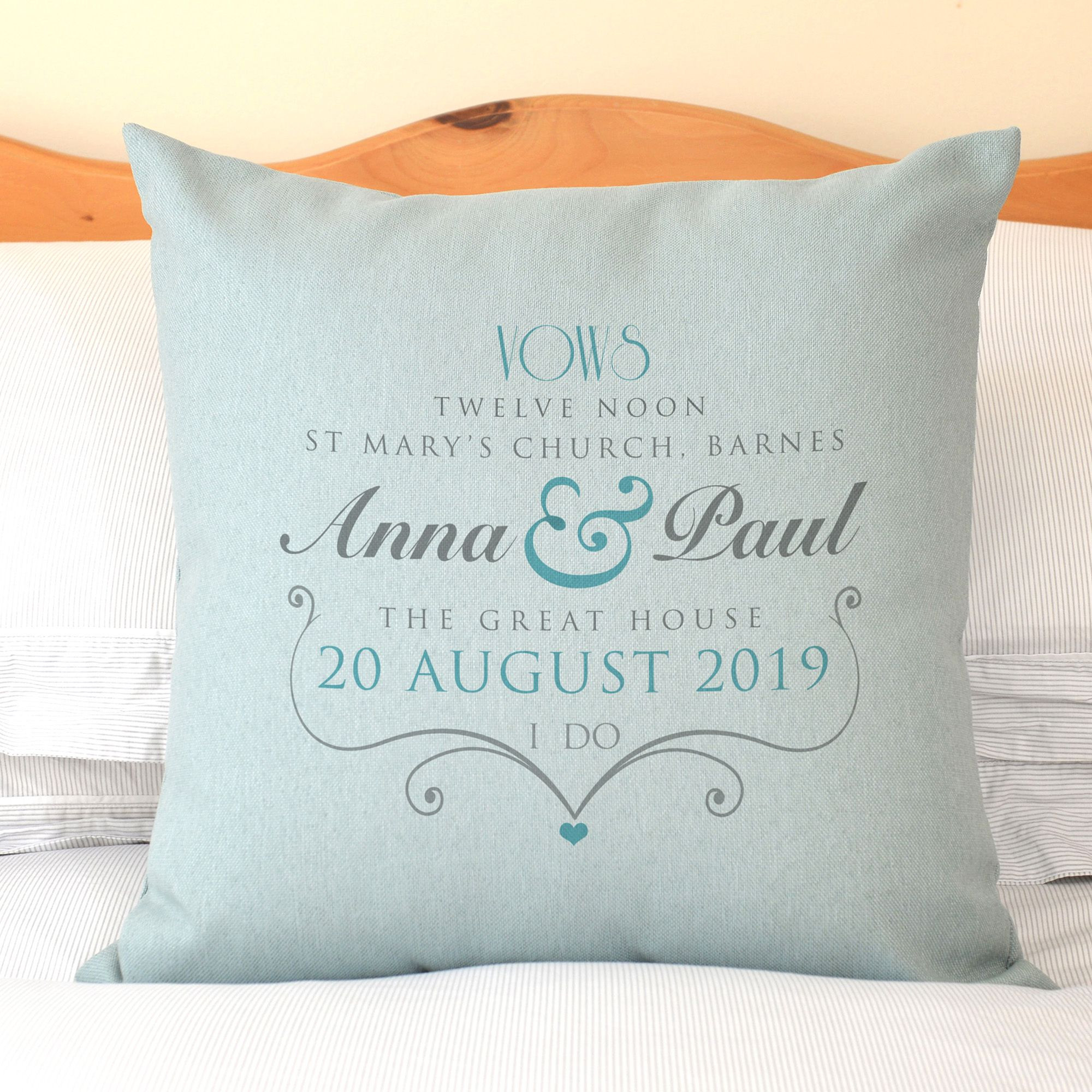 Vows Wedding Store
 Personalised Wedding Vows Cushion