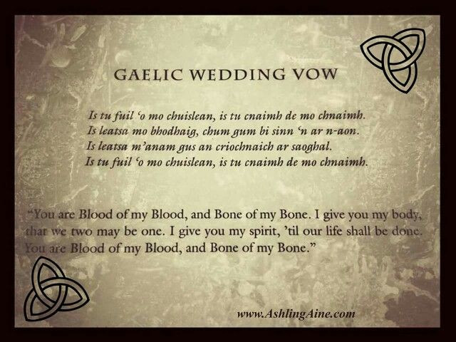 Vows Wedding Store
 Gaelic Wedding Vow