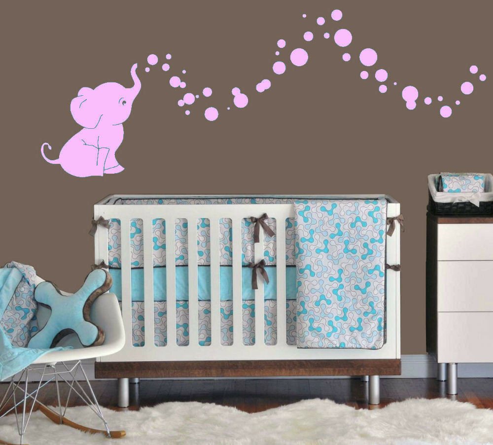 Wall Decoration For Baby Room
 Elephant Bubbles Baby Wall Decal Vinyl Wall Nursery Room