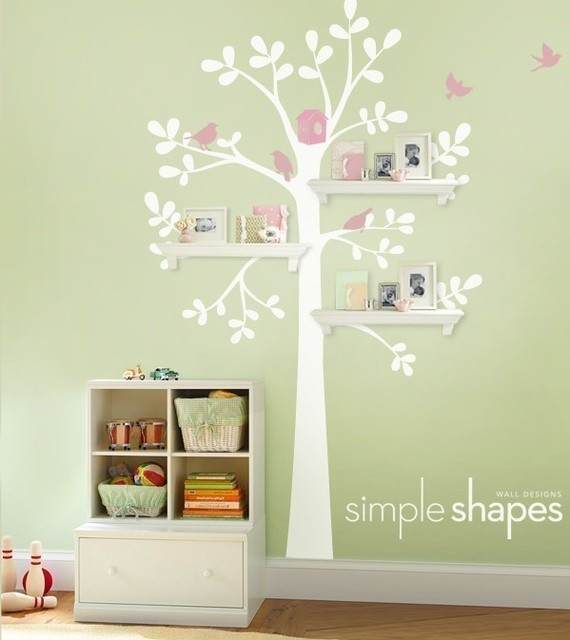 Wall Decoration For Baby Room
 Wall Decor and Shelving Tree Baby Nursery