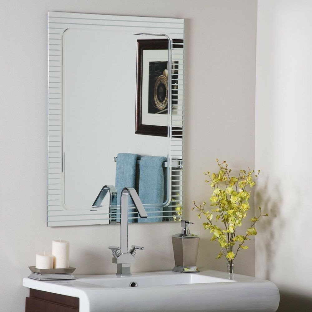 Wall Mirror For Bathroom
 Frameless Bathroom Wall Mirror Hall Designer v groove
