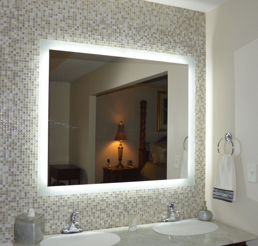 Wall Mirror For Bathroom
 Lighted Vanity mirrors wall mounted MAM 48" wide x