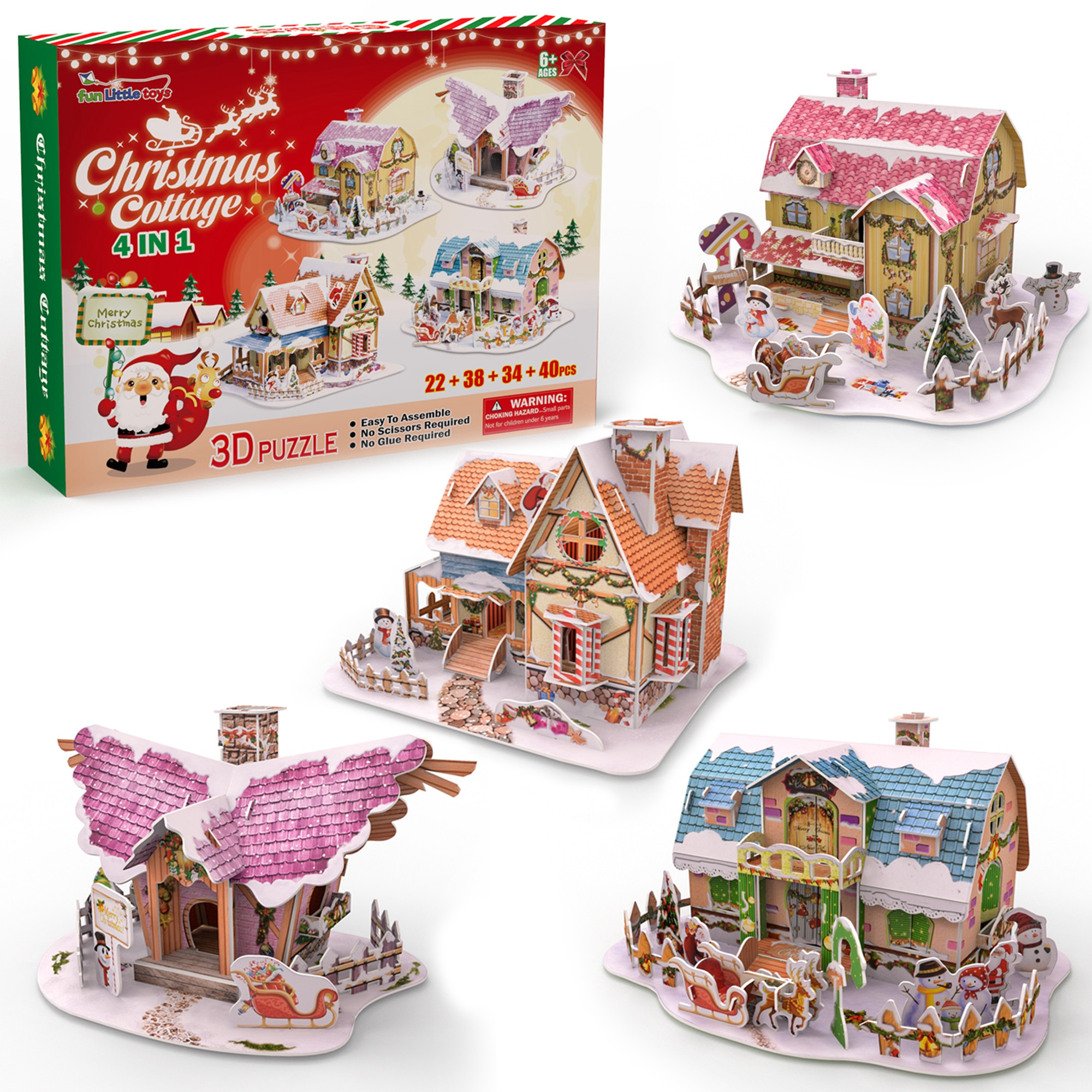 Walmart Christmas Gifts For Kids
 Merry Christmas 4 Styles 3D Jigsaw Puzzle Set for Kids