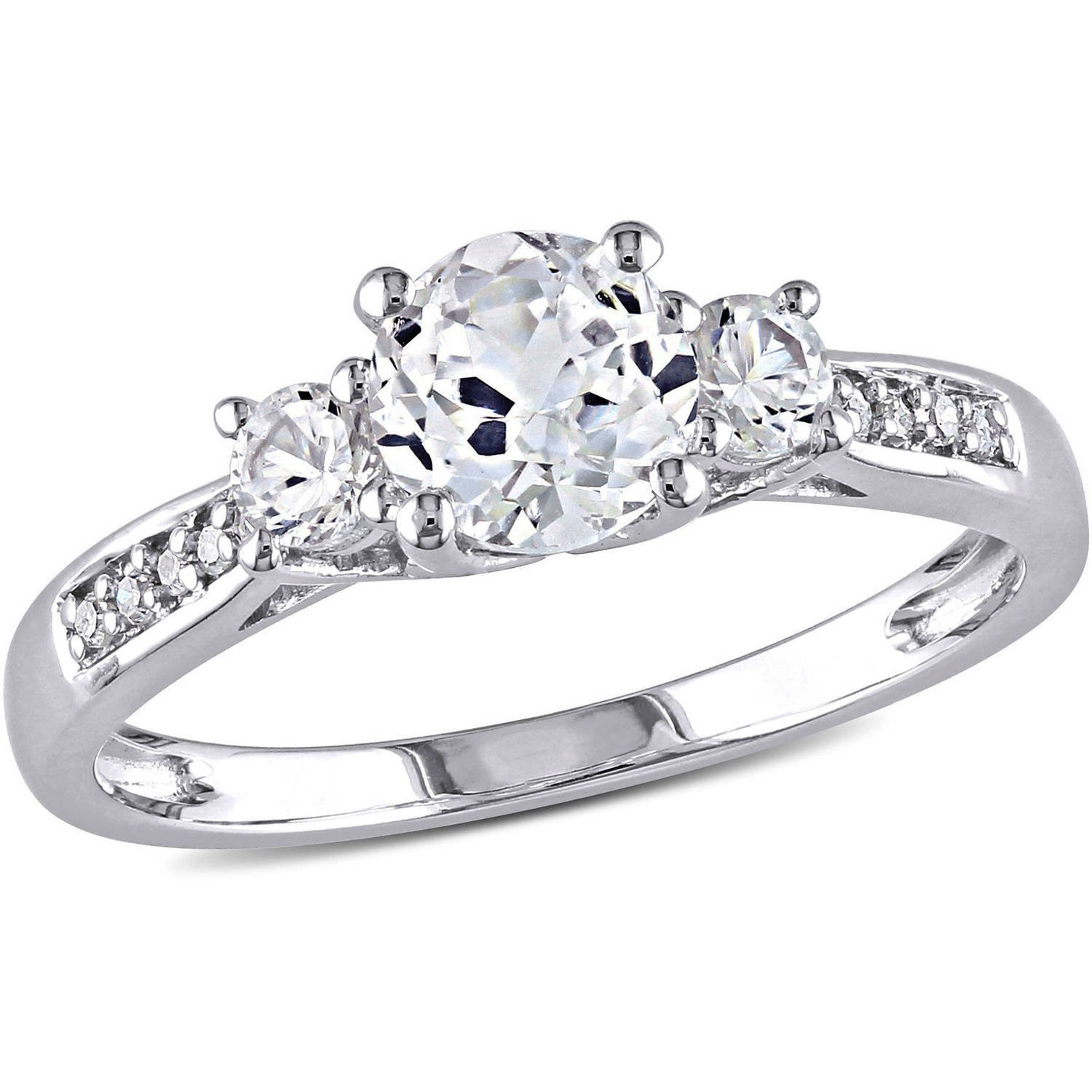 Walmart Diamond Wedding Rings
 Miabella 1 10 Carat T W Princess Cut Diamond Sterling