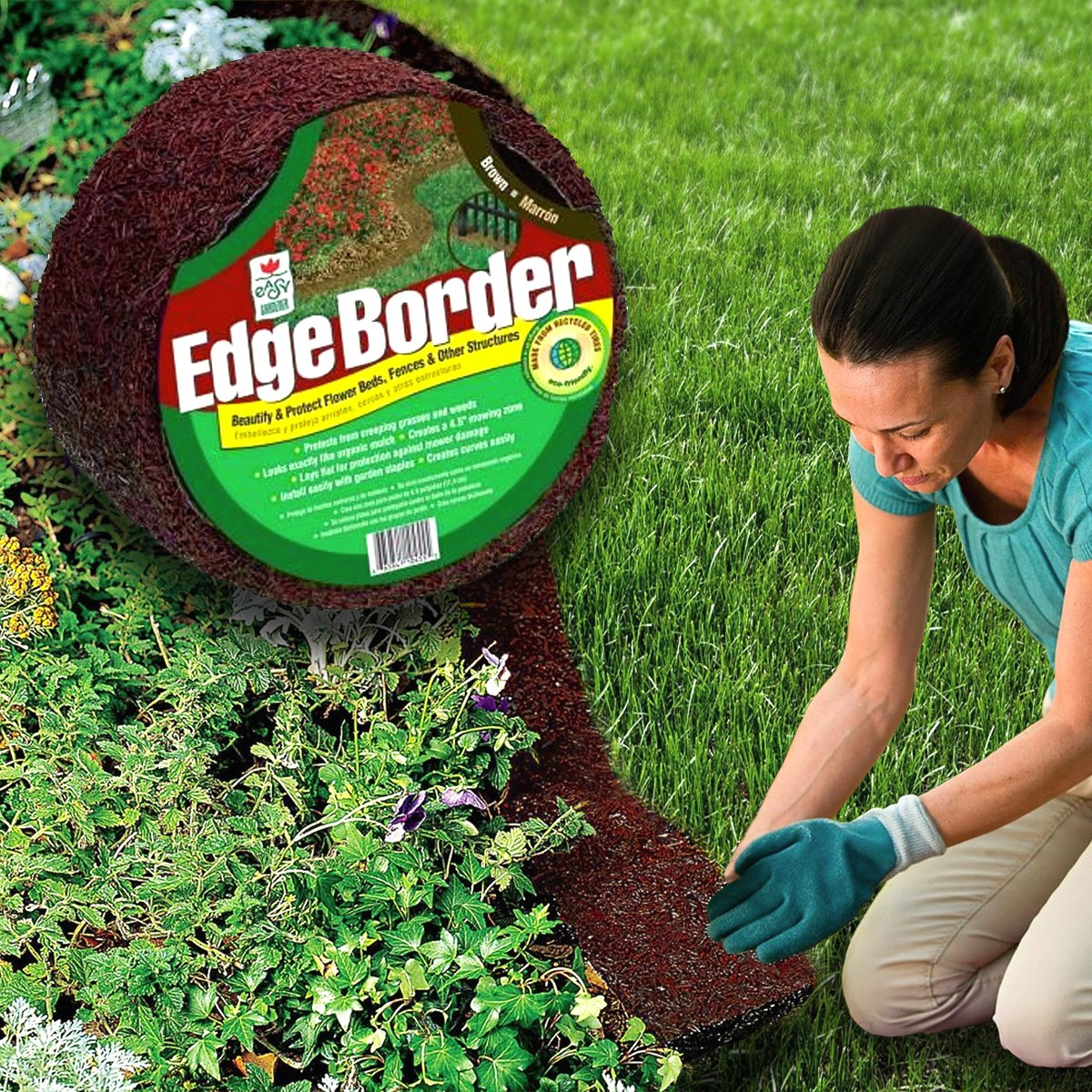 Walmart Landscape Edging
 Easy Gardener EB 6 Perm A Mulch Border Edging Red 4