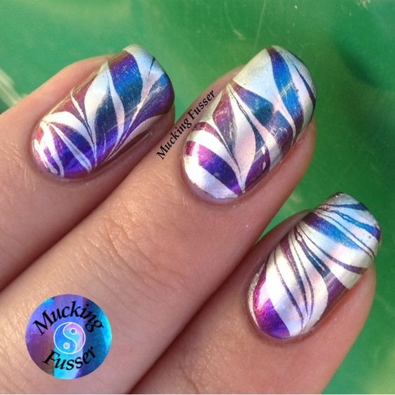 Water Marble Nail Designs
 All the Secrets of Water Marble Nail Art OMG Love Beauty