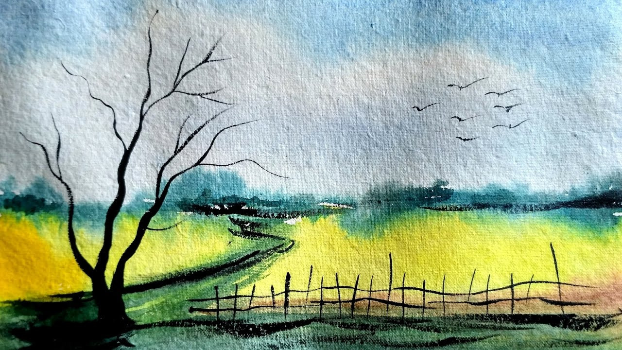 Watercolor Landscape Paintings
 Simple and Easy Landscape in watercolor