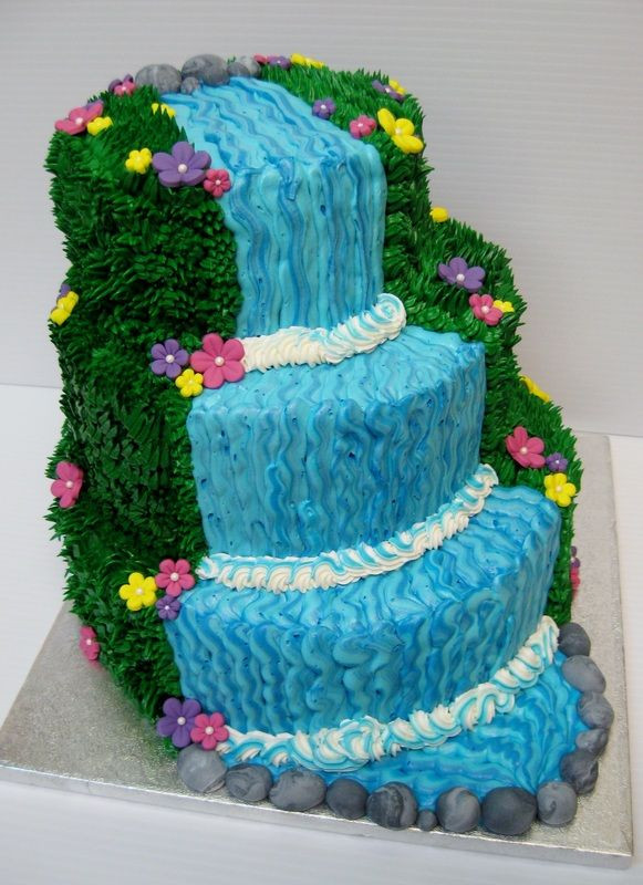 Waterfall Wedding Cakes
 Waterfall cake Cakes Pinterest