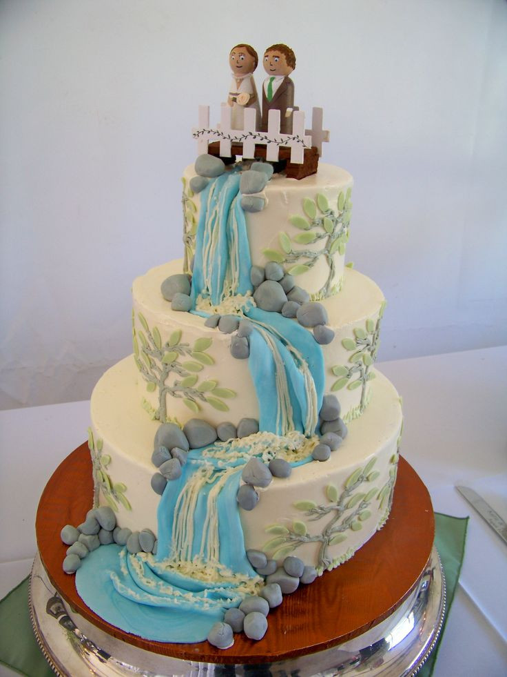 Waterfall Wedding Cakes
 waterfall with rocks wedding cake Cakes