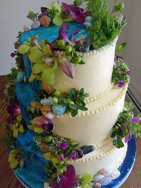 Waterfall Wedding Cakes
 The Tropical Birthday Cake