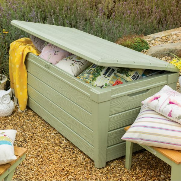 Waterproof Outdoor Storage Bench
 Keter Florenity Verdi Saxon XL Size 454L Waterproof Garden