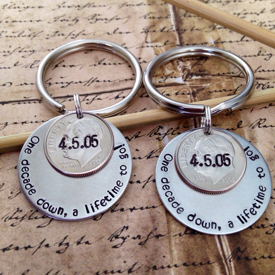 Wedding Anniversary Gift Ideas For Couple
 His and Hers Matching Couples 10 Year Anniversary Custom Hand