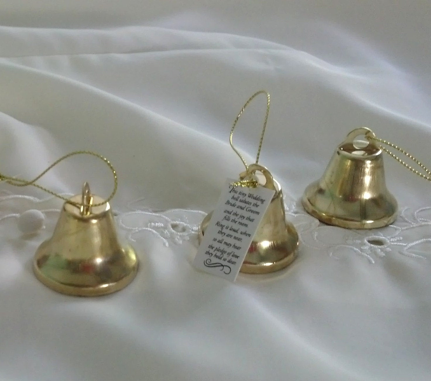 Wedding Bell Favors
 Gold Wedding Bell favors set of 24 winter reception