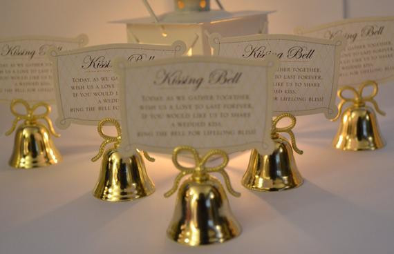 Wedding Bell Favors
 Wedding bells 12 wedding kissing bells wedding by DealCardinal