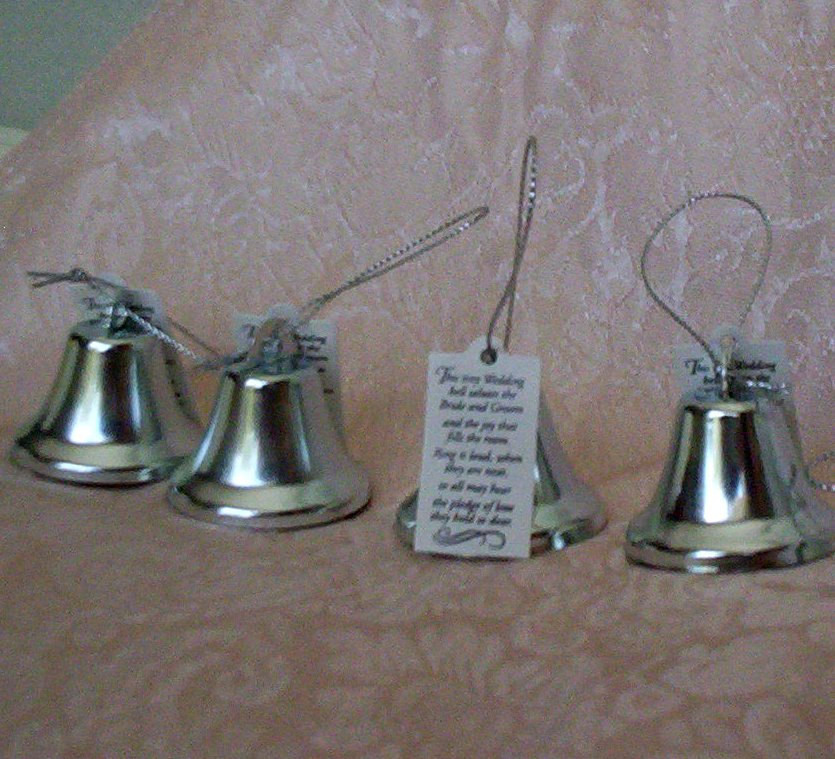 Wedding Bell Favors
 Wedding reception favors kissing bells bridal accessories