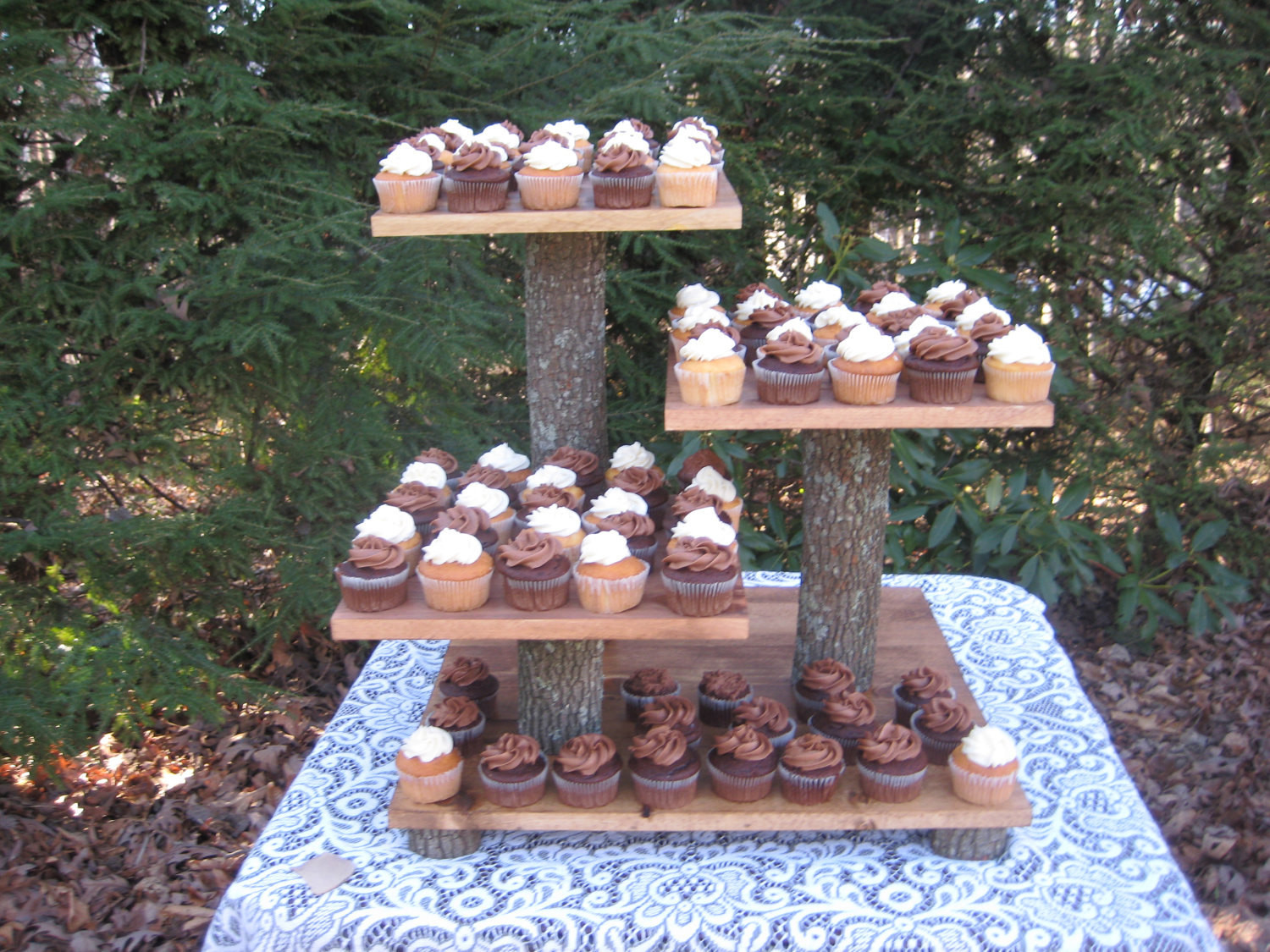 Wedding Cake Display Stand
 Rustic Wedding Cake Stand Cupcake Dessert by YourDivineAffair