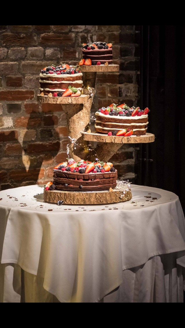 Wedding Cake Display Stand
 Bespoke rustic wooden cake stand Wedding cake Cake board