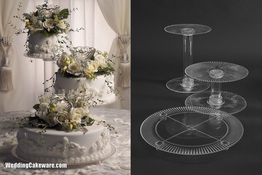 Wedding Cake Display Stand
 3 TIER CASCADING WEDDING CAKE STAND STANDS