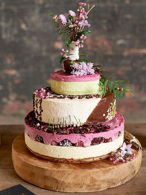 Wedding Cake Recipes For Tiered Cakes
 three tier berry cheesecake wedding cake brides of