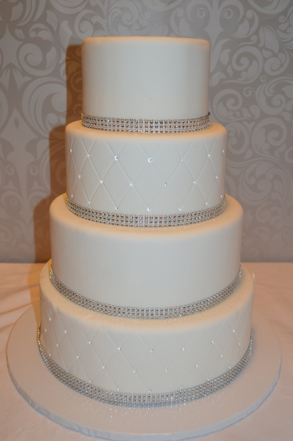 Wedding Cake Recipes For Tiered Cakes
 Four Tier Fondant Faux Wedding Cake Fake Wedding Cake