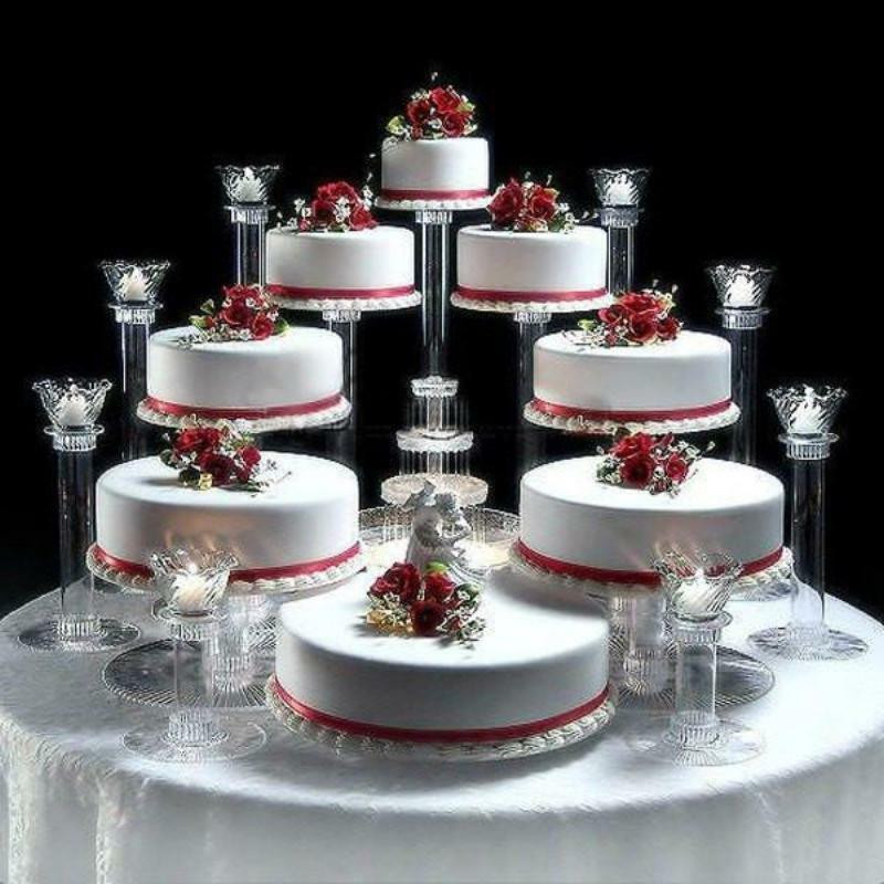 Wedding Cake With Fountain
 8 TIER CASCADE WEDDING CAKE STAND OR CAKE FOUNTAIN