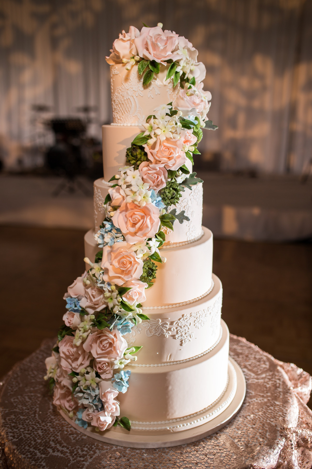 Wedding Cakes Images
 Custom Cake Spotlight Cascading Sugar Floral Wedding Cake