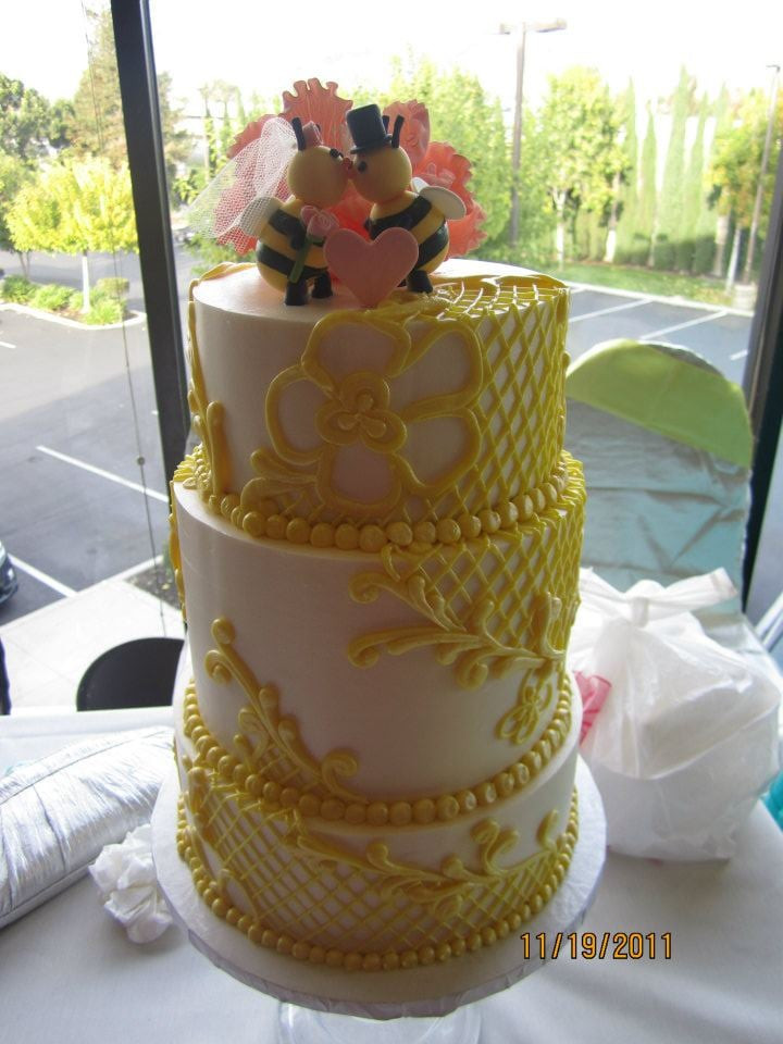 Wedding Cakes San Jose
 our perfect wedding cake Meant to Bee Love the Bee cake