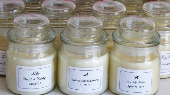 Wedding Candle Favors
 9 Soy Candles Wedding Favors Personalized Candle by Lizush